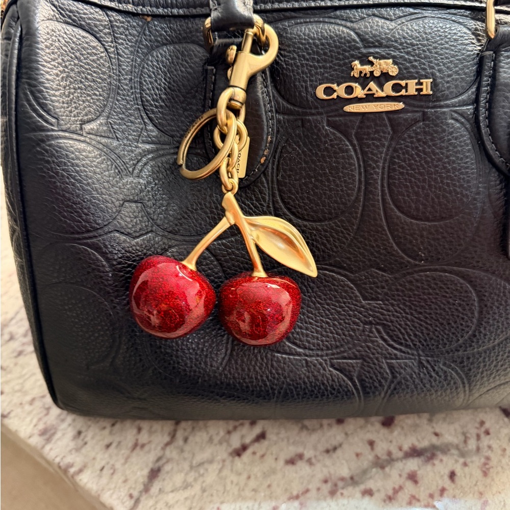 Coach - Red Cherry bag charm with Gold Details - Picture 9 of 13